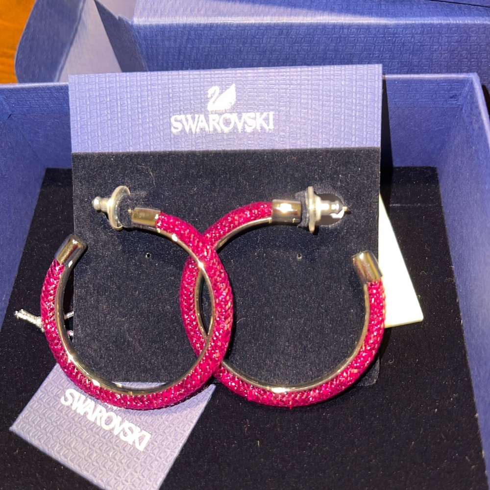 Swarovski crystal stardust hoop earrings